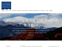 Tablet Screenshot of co-cancerresearch.com